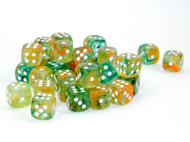 Nebula Spring/white Luminary 12mm d6 Dice Block (36 dice) (CHX27955)