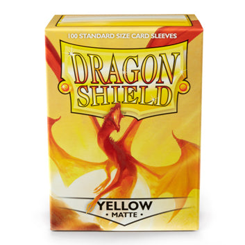 DRAGON SHIELD 100 SLEEVES STANDARD MATTE - YELLOW (AT-11014)