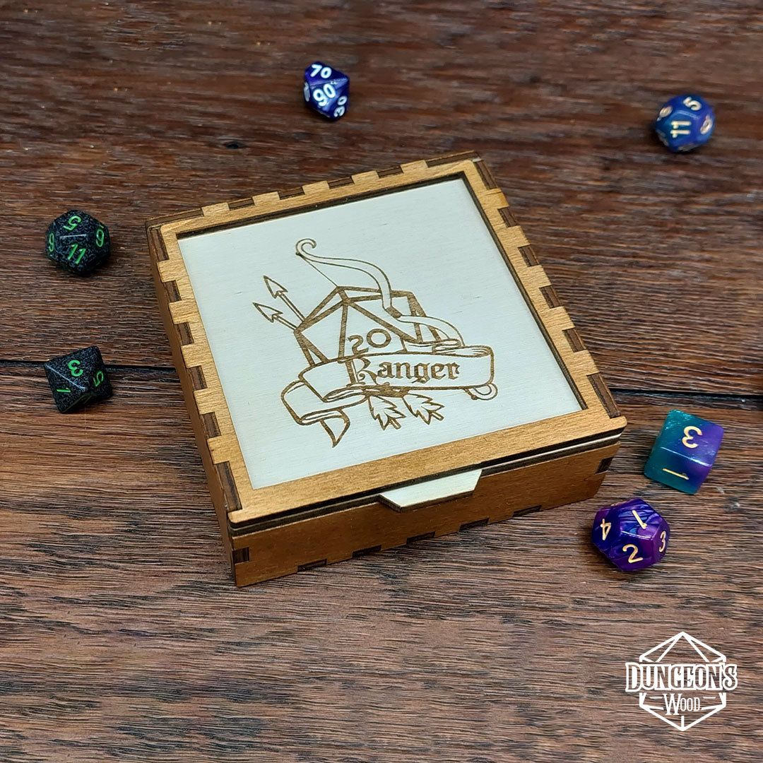 CUSTOMIZED DICE HOLDER WITH CLASS LOGO ENGRAVING