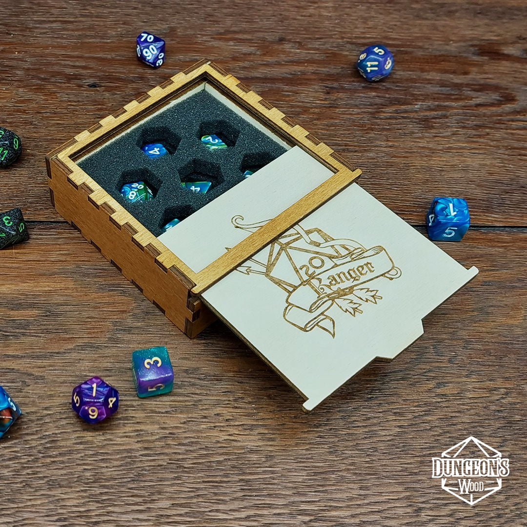 CUSTOMIZED DICE HOLDER WITH CLASS LOGO ENGRAVING