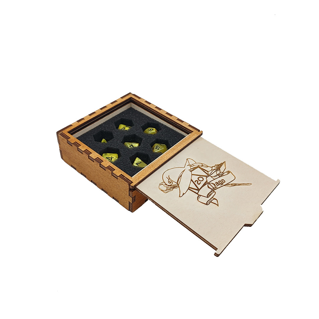 CUSTOMIZED DICE HOLDER WITH CLASS LOGO ENGRAVING