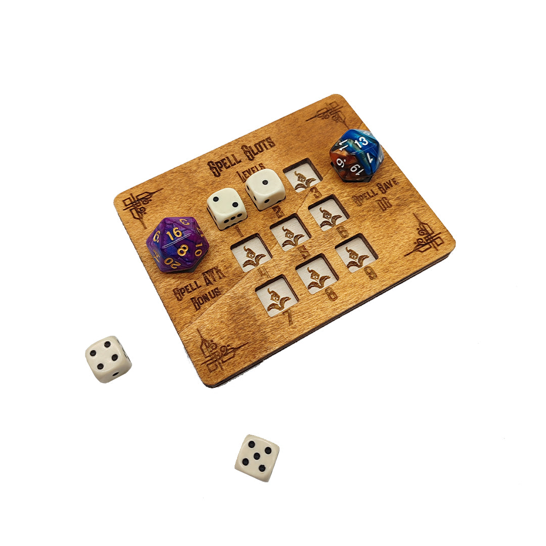 SPELL SLOTS - D&D WOODEN SPELL COUNTER