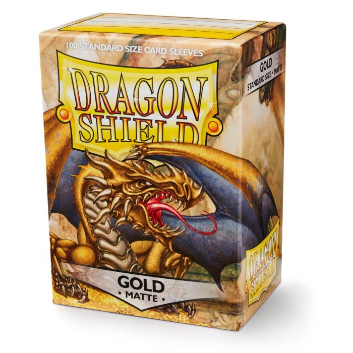 DRAGON SHIELD 100 SLEEVES STANDARD MATTE - GOLD (AT-11006)