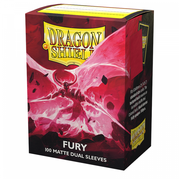 DRAGON SHIELD 100 SLEEVES STANDARD MATTE DUAL - FURY ALARIC CRIMSON KING (AT-15055)