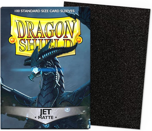 DRAGON SHIELD 100 SLEEVES STANDARD MATTE  - JET (AT-11024)