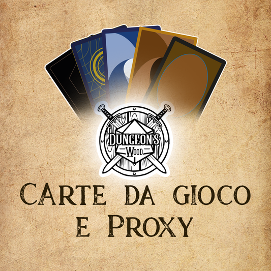 FOGLIO CARTE DA GIOCO E PROXY CLASSICHE + TAGLIO
