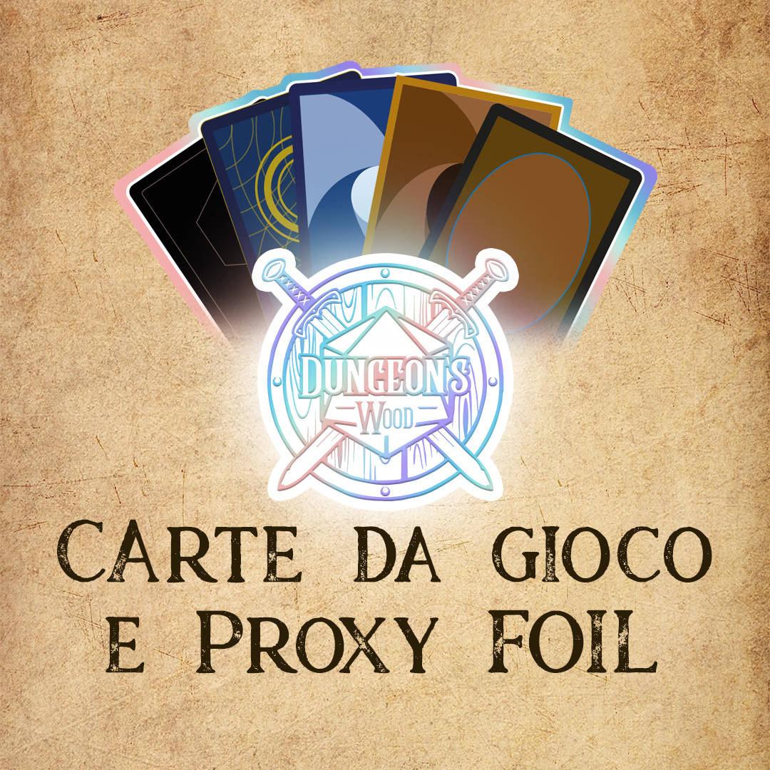 FOGLIO CARTE DA GIOCO E PROXY FOIL + TAGLIO