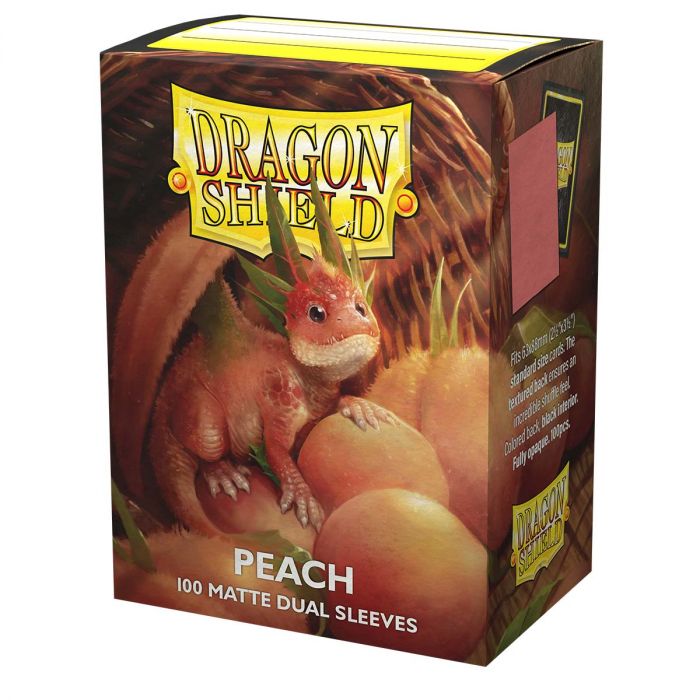 DRAGON SHIELD 100 SLEEVES STANDARD MATTE DUAL -  PEACH PIIP (AT-15053)